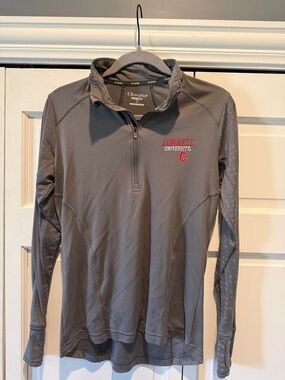Champion Gray Cornell University Quarter-Zip Pullover